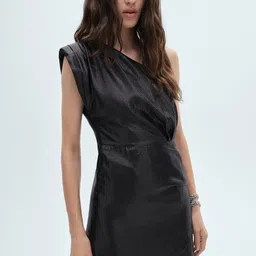 MANGO One Shoulder Sheath Mini Dress-image-25
