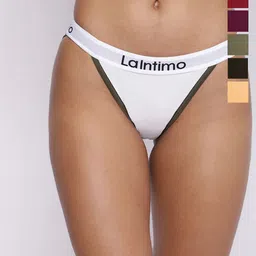 La Intimo Women Pack Of 6 Low-Rise Bikini Briefs-image-17