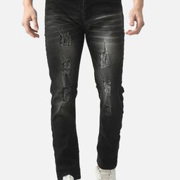 LINARIA Men Classic Slim Fit Mildly Distressed Jeans-picture-14