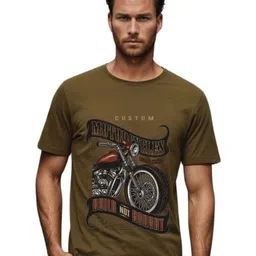 BLUEFICUS Graphic Printed Round Neck Bio Finish Slim Fit T-shirt-image-71