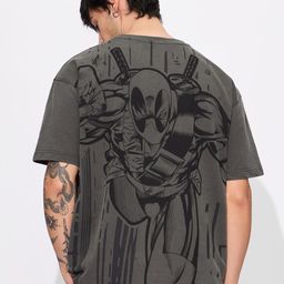 The Souled Store Men Graphic Printed Round Neck Cotton Oversized T-Shirt-image-99