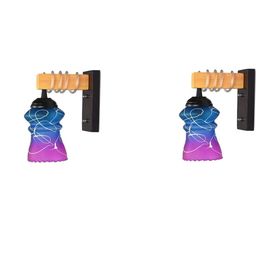 SOMIL Pink Glass Cylinder Printed Wall Lamps-picture-33