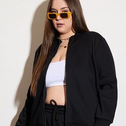 SASSAFRAS Curve Women Plus Size Front-Open Sweatshirt-picture-17