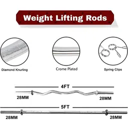 YMD Set Of 30 Rods & Plates Home Gym Combo image 3