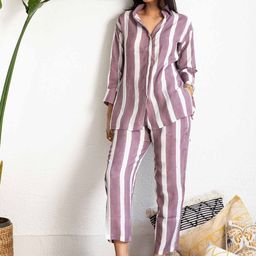 NIJANAND TEXTILE 
Printed Pure Cotton Shirt With Trouser Co -Ords-image-12