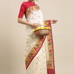 Saree mall Woven Design Zari Silk Blend Bomkai silk Sarees-image-59