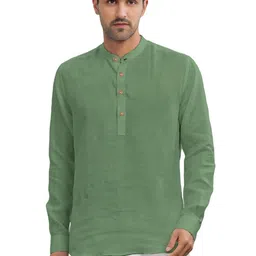 BHUVIKOO Men Khaki Kurtas-image-109