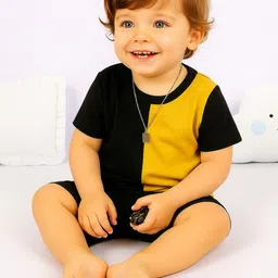 BAESD Unisex Kids Colourblocked T-shirt with Shorts-image-37