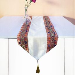 Pinkparrot 12x70 inch jacquard silk table runner-image-98