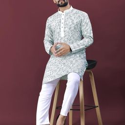 ATOXIC Men Lime Green Kurtas-image-63