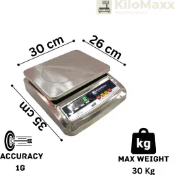 KiloMaxx KM-02, 30Kg Weight Scale With Ultrabright Green Dual Display For Shop etc. Weighing Scale image 2