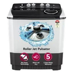 LG 9.5 kg 5 Star Semi Automatic Washing Machine with Roller Jet Pulsator (P955ASGAZ.ADGQEIL, Dark Grey)-17