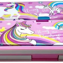 Plastic Unicorn Jumbo Double Sided Geometry Box for Kids Geometry Box-image-2
