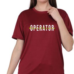 Women Graphic Print Round Neck Pure Cotton Maroon T-Shirt-image-11
