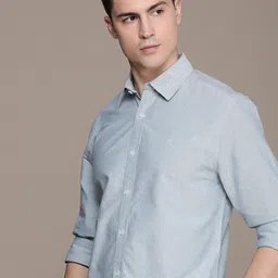 French Connection Solid Slim Fit Pure Cotton Casual Shirt-image-24