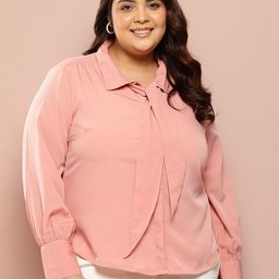 Sztori Plus Size Casual Shirt With Tie-Up Detail-picture-22