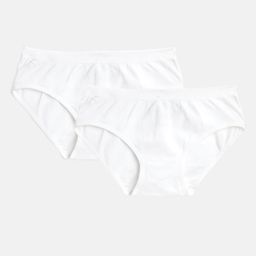 Marks & Spencer Kids Pack of 2 White Solid Briefs-picture-37