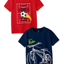 CODEZ Boys 2 Printed Applique T-shirt-image-27
