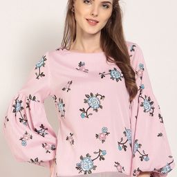 Marie Claire Women Pink Printed Boxy Top-image-8