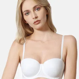 Van Heusen Women White Solid Power Grip Back Padded 6-Way Strapless Bra ILIBR1GASWH33001-image-10