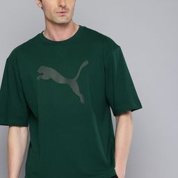 Puma Ess Elevated Boxy Fit Brand Logo Printed Drop Shoulder Pure Cotton T-shirt-image-98