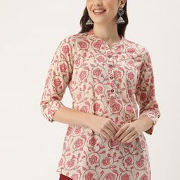 AMUKTI Mandarin Collar Floral Printed Tunic-picture-11