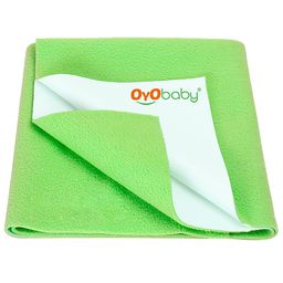 OyO Baby Light Green Cotton Waterproof Bed Protector-picture-9