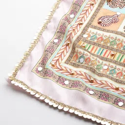 SWI Stylish Ethnic Motifs Printed Chiffon Dupatta with Mirror Work image 4
