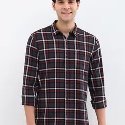 Allen Solly Men Custom Opaque Checked Casual Shirt-image-97