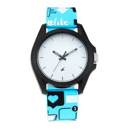 Fastrack Unisex White Dial & Blue Straps Analogue Watch 68011PP03-16