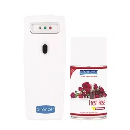 Airance Automatic Air Freshner Dispenser With 250 ml Fresh Rose Fragrance Refill (Pack of 2)-image-40