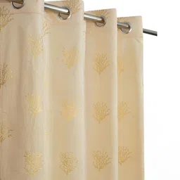 Myntra Elegant Homes Cream Velvet Door Curtain-picture-31