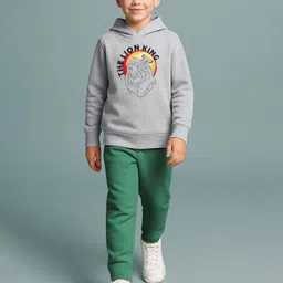 HELLCAT Boys Lion King Printed Hooded Sweatshirt With Trousers-picture-4