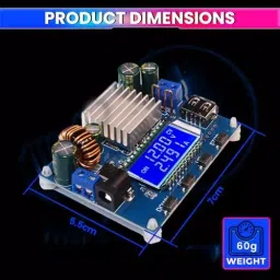 amiciSmart Step-Up/Step-Down Voltage Regulator Buck-Boost Converter with Display 5-30 to 0.6-30 V 4 Amp 35 W Adjustable Power Supply, 1xZK-SJVA-4X image 5