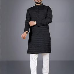 Fashion2wear Men Black Kurtas-30