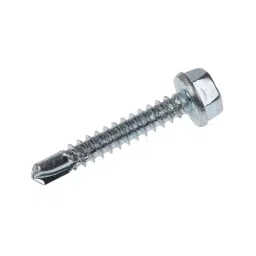 RS PRO Bright Zinc Steel M4.2 X 25.4 mm (1 Inch) Hex Washer Head SS Tapping Screws, 5465828 (Pack of 100 pcs)-5
