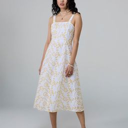 20Dresses Floral Printed Shoulder Straps Fit & Flare Midi Dress-image-52