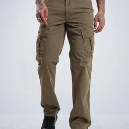 t-base Men Regular Fit Cargos Trousers-image-20