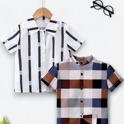 VANI COUTURE Pack of 2 Polycotton Printed Shirts-image-67