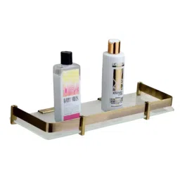 Aagna Glass Shelf 406.4 x 152.4 mm (16x6 inch) Antique Finish, ABH-GS-AB-8