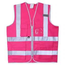 Evion Large Size Pink Reflective Safety Jacket, ES-032-image-89