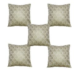 Pink Parrot Set of 5 Ethnic Motifs Square Cushion Covers-image-14