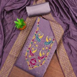 SHADOW & SAINING Embroidered Unstitched Dress Material-picture-10