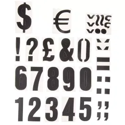 RS PRO Black Numeric Label, 75 mm Character Height Model No 514852-24