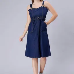 Codaisy Denim Pinafore Dress-picture-7