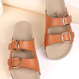 OZZOH Women Open Toe Flats with Buckles-image-56