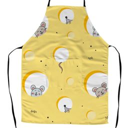 Right Gifting Satin Apron For Kids With Adjustable Waist & Centre Pocket - Yellow-picture-18
