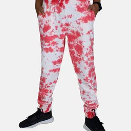 Kiddopanti Crumple Effect Tie & Dye Unisex Track Pant - Red-picture-23