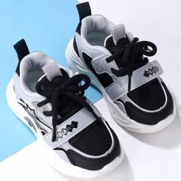 Oh! Pair Sneaker Shoes With Lace Up & Velcro Closure - Black-picture-8