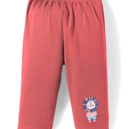 Tango Interlock Knit Full Length Lounge Pant With Lion Print - Light Red-picture-28
